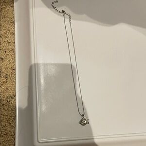 Elegant Silver Necklace with Crystal Accents